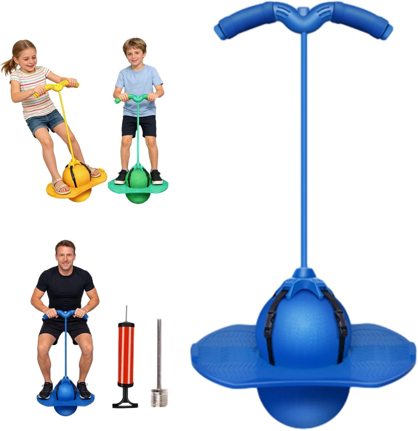 Jumping Balance Balance Jumping Ball for Kids & Adults, Quiet Indoor Exercise Fitness ...