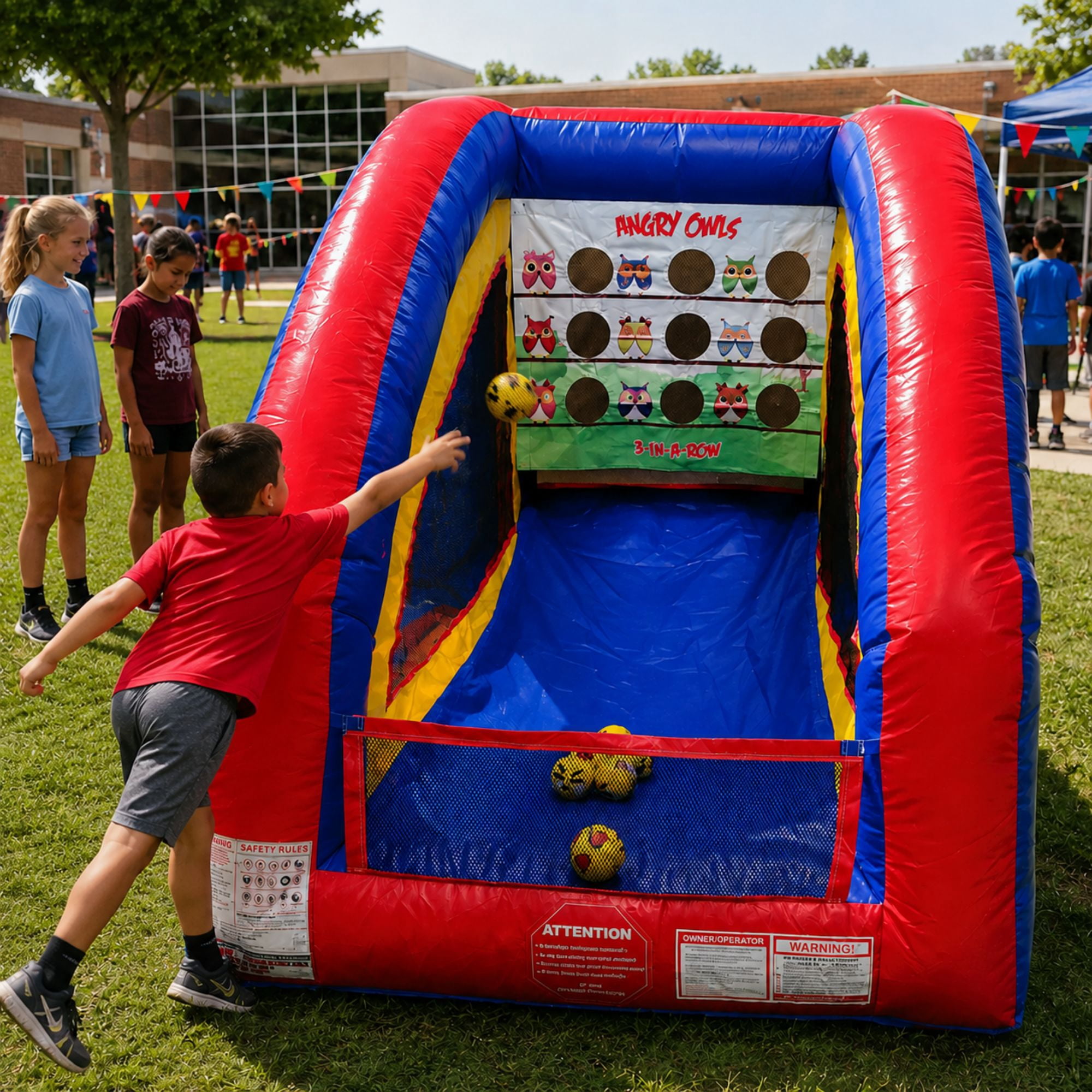 Pogo UltraLite Commercial Inflatable Air Frame Game, Angry Owls