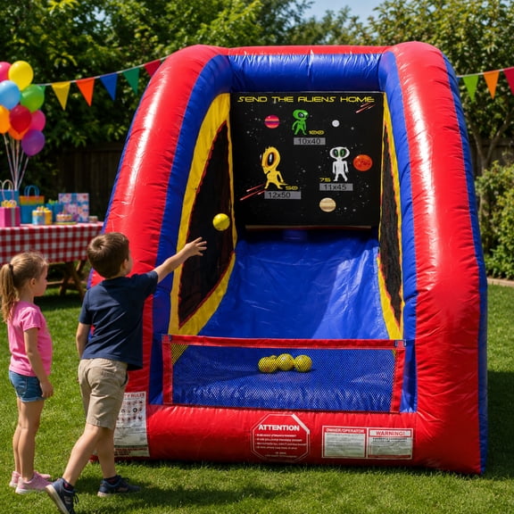 Pogo UltraLite Commercial Inflatable Air Frame Game, Send the Aliens Home