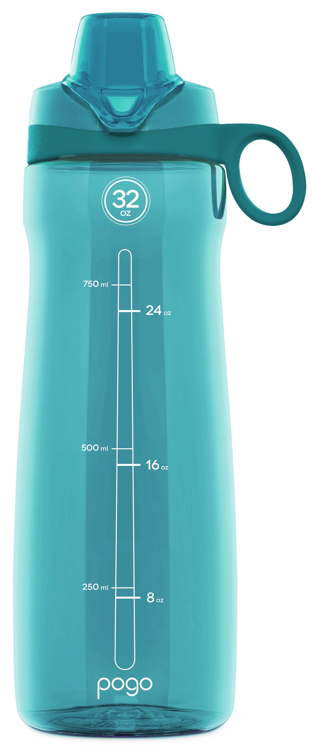 Pogo Tritan Plastic Water Bottle, Chug Lid - Gray/Blue 2 ct; 32 oz