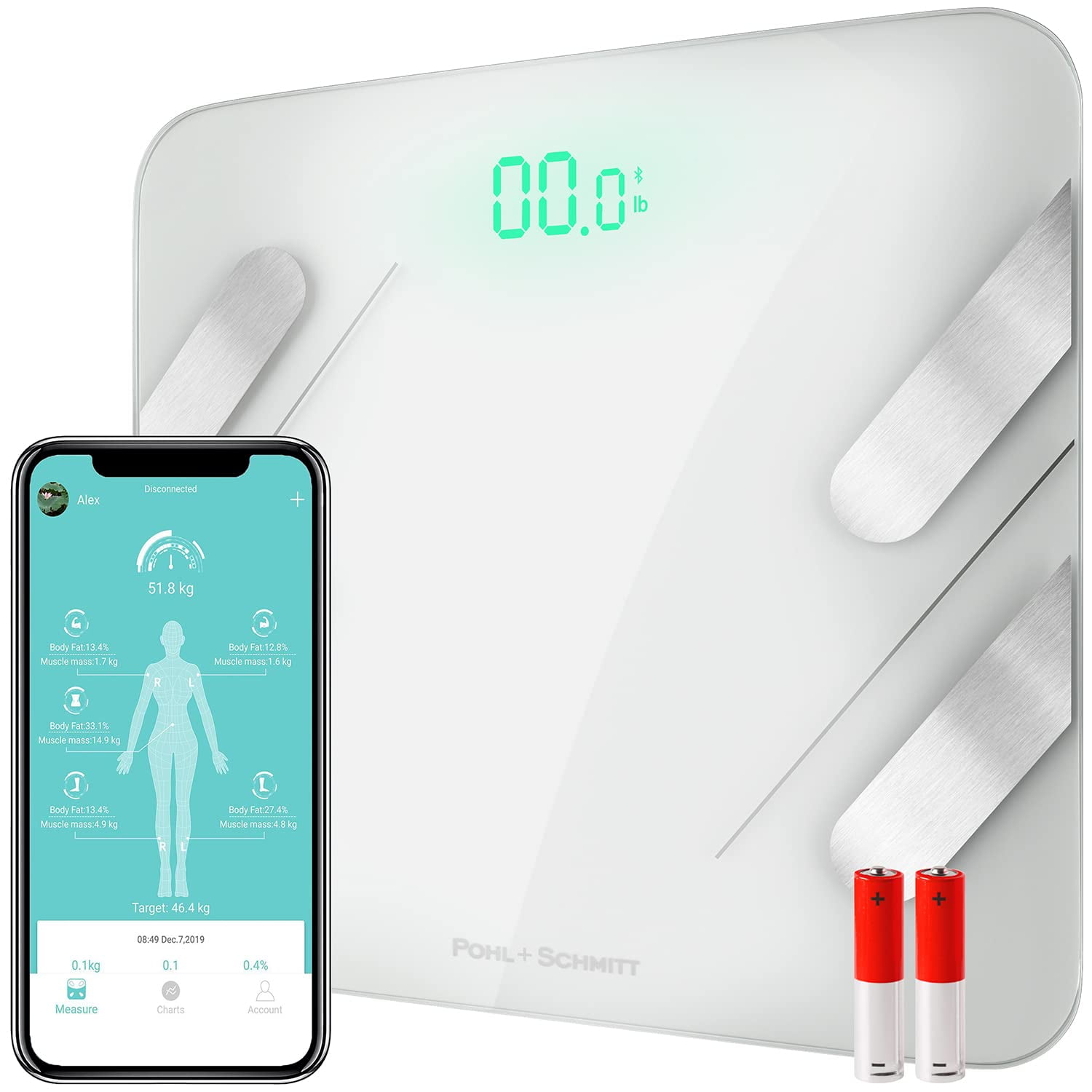 Slimpal Scale for Body Weight, Body Fat Scale Large Display