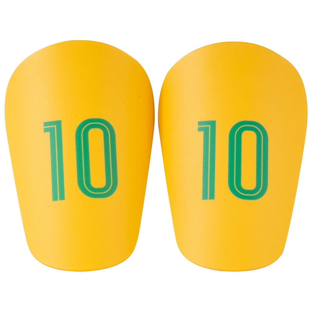 Pohot 1 Pair EVA Mini Shin Guards Tiny Shin Pads Soccer Leg Protector (Yellow XS)