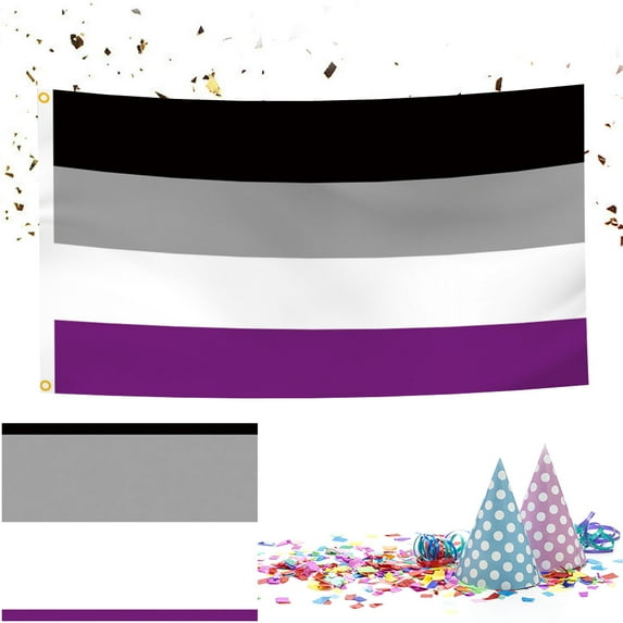 Pohot 60x90cm Outdoor Pride Flag LGBTQ+ Hanging Flag Banner Colorful Gay Pride Striped Flag for Intersex Community Intersex Progress Bisexual