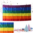 thumbnail image 1 of Pohot 60x90cm Outdoor Pride Flag LGBTQ+ Hanging Flag Banner Colorful Gay Pride Striped Flag for Intersex Community Intersex Progress Bisexual, 1 of 9