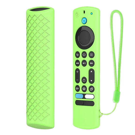 Pohot Silicone Protective Skin Sleeve with Lanyard Remote Control Replacement Shell Shockproof Luminous for Fire TV Alexa Voice Remote Cover
