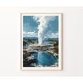 thumbnail image 1 of Pohutu Geyser Rotorua New Zealand Geothermal Landscape Art, Stretched Canvas 12x16in, 1 of 4