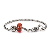 Trollbeads Poinsettia Womens Charm Bracelet, Silver, Size 7.9"