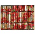thumbnail image 1 of Poinsettia Christmas Cracker - 6 ct with holiday miniature ornaments, 1 of 3