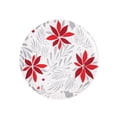 thumbnail image 1 of Poinsettia Christmas Round Decorative Platter, 1 of 6