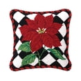 thumbnail image 1 of Poinsettia Diamonds Wool / Cotton Pillow, 1 of 2