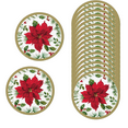 thumbnail image 1 of Poinsettia Paper Plates Holiday Poinsettia Dessert or Appetizer Luncheon Christmas Party or Brunch Plate 2 pack, 1 of 4