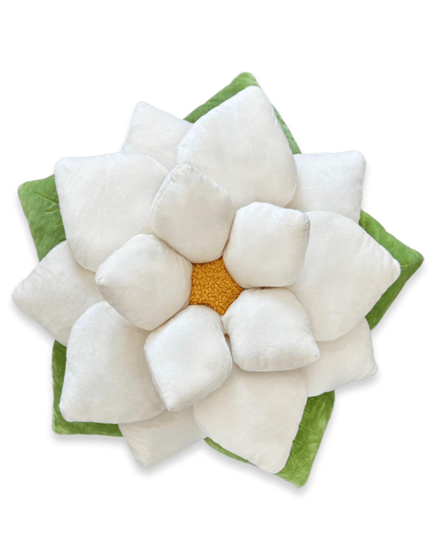 Poinsettia Pillow Marshmallow White