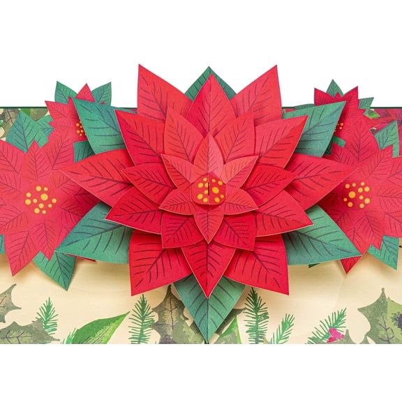 Poinsettia Pop Up Christmas Card