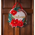 thumbnail image 1 of Poinsettia Welcome Wreath Door Décor, 1 of 1