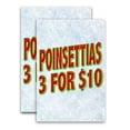 thumbnail image 1 of Poinsettias 3 For $10 (24" X 36") Vinyl Decal Only (Pack of 2) |Sign|Sticker|Poster, 1 of 4