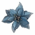 thumbnail image 1 of Poinsettias Artificial Christmas Flowers, Blue Poinsettias for Christmas Tree, 12Pcs Glitter Artificial Poinsettia Flowers, Artificial Poinsettia Christmas Tree Decoration 5.1 Inch, 1 of 1