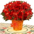 thumbnail image 1 of Poinsettias Plant Pop Up Card, 1 of 9
