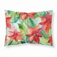 thumbnail image 1 of Poinsettias in Watercolor Fabric Standard Pillowcase, 1 of 5