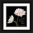thumbnail image 1 of Poinski, Dianne 12x12 Black Ornate Wood Framed with Double Matting Museum Art Print Titled - Corinthians Peony, 1 of 4