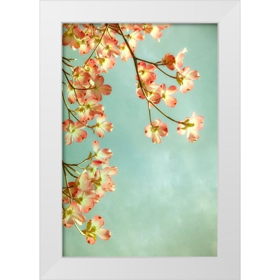 Poinski, Dianne 13x18 White Modern Wood Framed Museum Art Print Titled - Pink Petals 3
