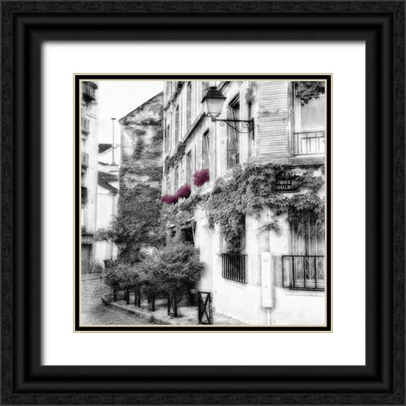 Poinski, Dianne 15x15 Black Ornate Wood Framed with Double Matting Museum Art Print Titled - Eggplant RuePoulbo