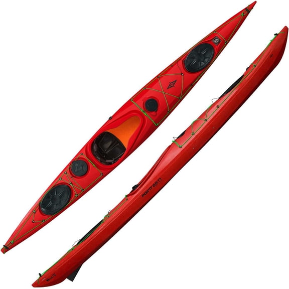 Point 65 Sweden Rocker Kayak, 3 Layer PE Red, 55 lbs