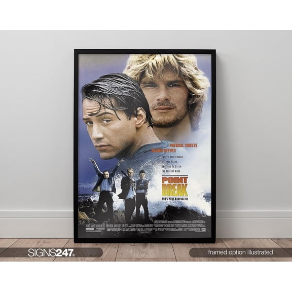 Point Break Keanu Reeves Patrick Swayze Poster | Movie Poster | Movie Prints For Cinema Rooms | Wall Art | Home Decor | A0 A1 A2 A3 A4 A5