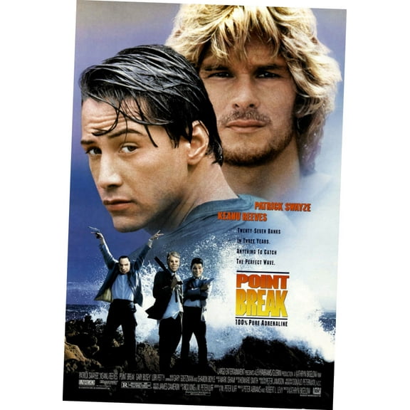 Point Break Movie Poster 24in x36in Art Poster 24x36 Multi-Color Square Adults Poster Time