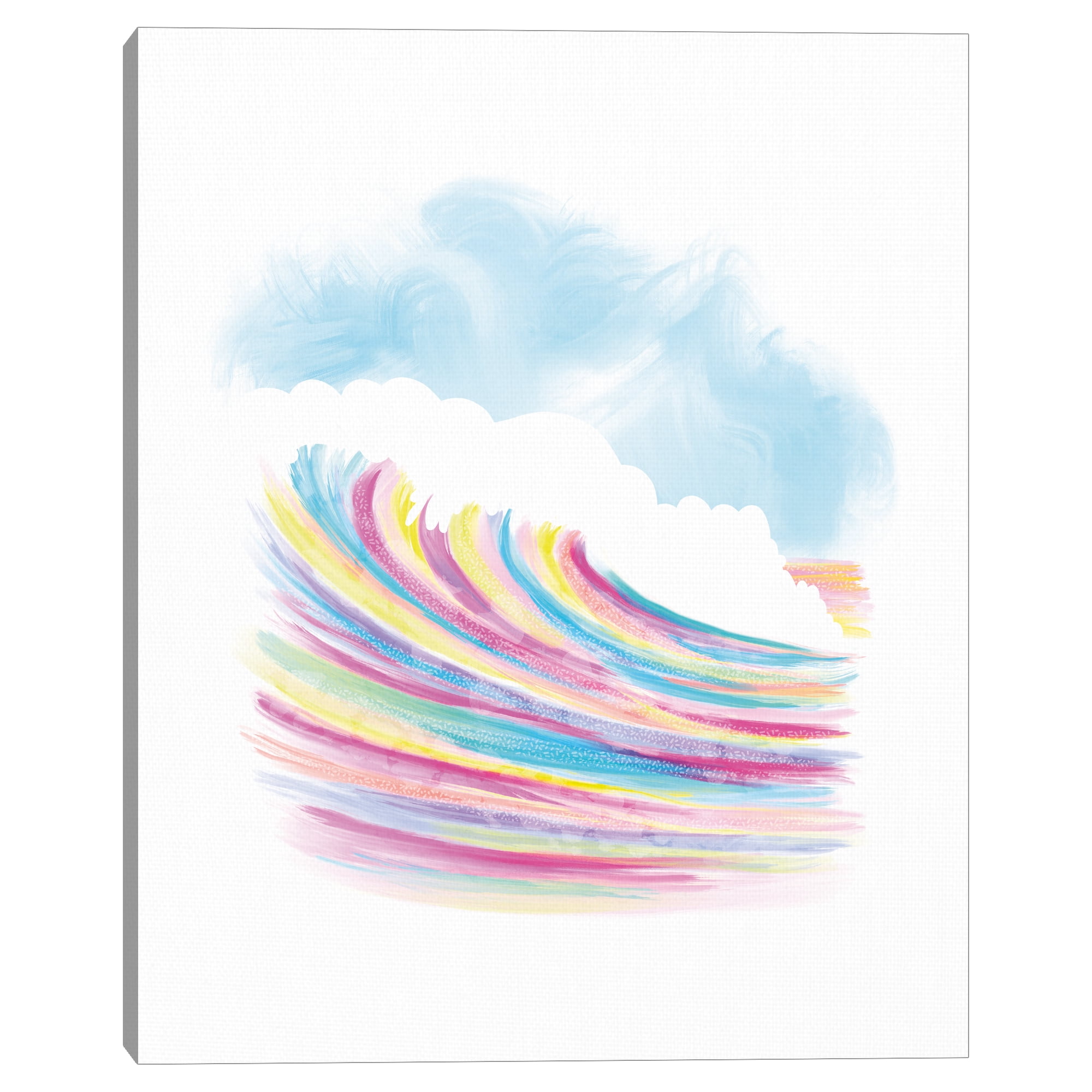Point Break Multicolor Coastal Canvas Art Print