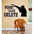 thumbnail image 1 of Point Click Delete Letters With Deer Buck Image Animal Hunting Hunter Man Gun Boys Sticker Vinyl Wall Decal 12 X 24 Inches, 1 of 1