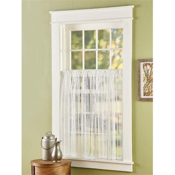 Point D Esprit Window Tier, White - 60 x 30 in.