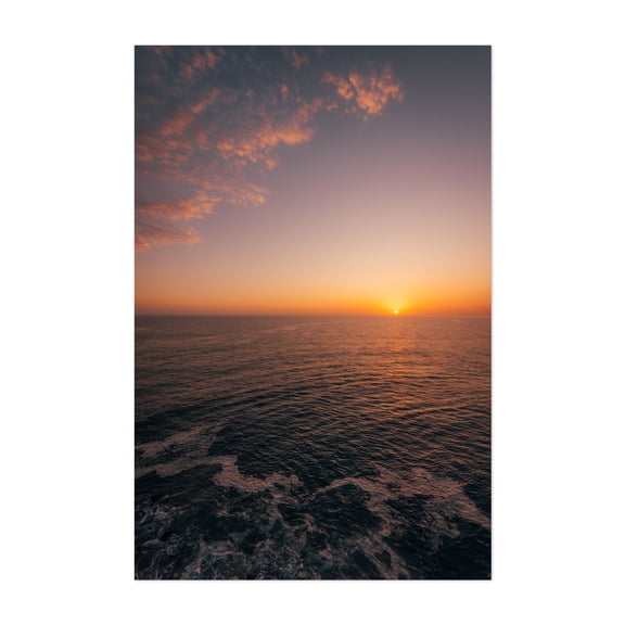Point Dume Sunset 02 - Los Angeles California Photography Unframed Wall Art Print 5 x 7 inches