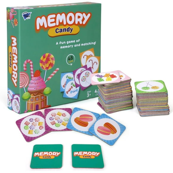 Point Games Memory Game for Kids, Matching Card Games, Flash Cards - Educational Toys - Preschool Learning - Birthday Gift for Boys & Girls Ages 3+