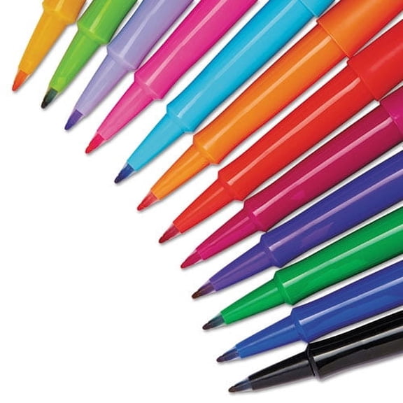 Point Guard Flair Felt Tip Porous Point Pen, Stick, Medium 0.7 Mm, Assorted Ink And Barrel Colors, 12/pack | Bundle of 2 Sets
