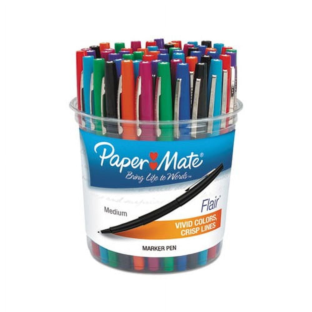 Point Guard Flair Stick Porous Point Pen Bold 1.4mm, Assorted Ink/Barrel, 48/Set