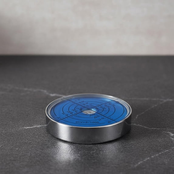 Point High Precision Universal Level Bubble Metal Bubble Water Leveler Cross Level Gauge (Blue Luminous Magnetic)