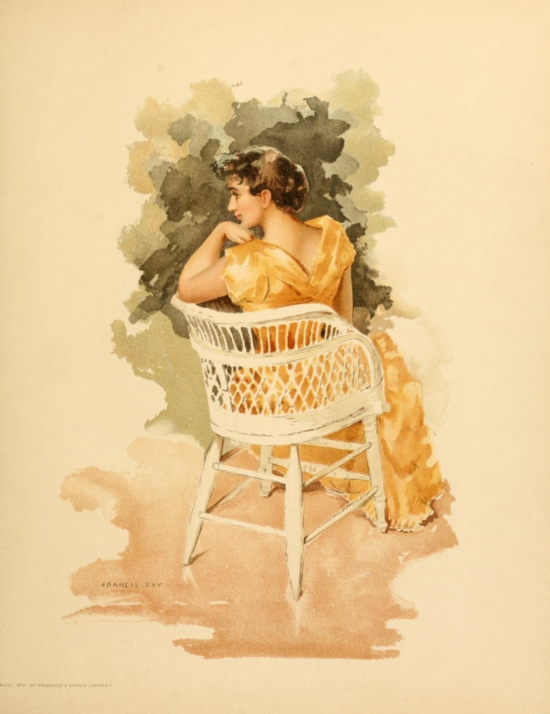 Point Lace & Diamonds 1891 A brunette Canvas Art - Francis Day (18 x 24)