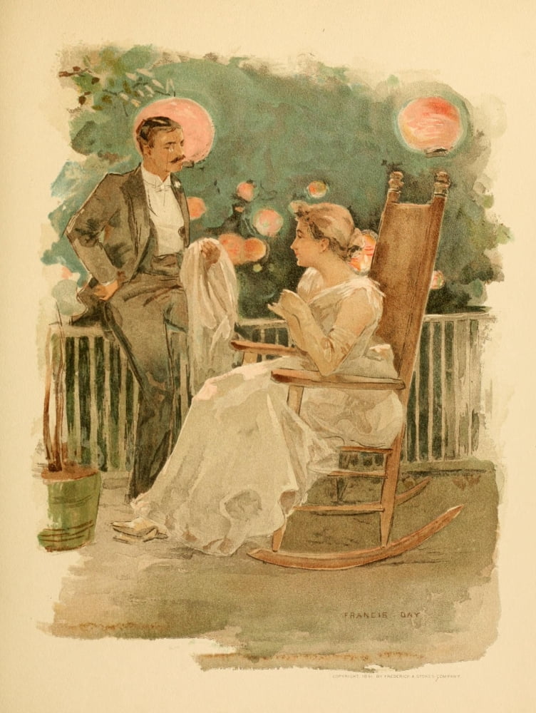 Point Lace & Diamonds 1891 Just one chair Canvas Art - Francis Day (18 x 24)