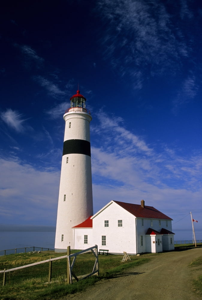 Point Lamour Lighthouse Newfoundland & Labrador Canvas Art - John Sylvester Design Pics (22 x 34)