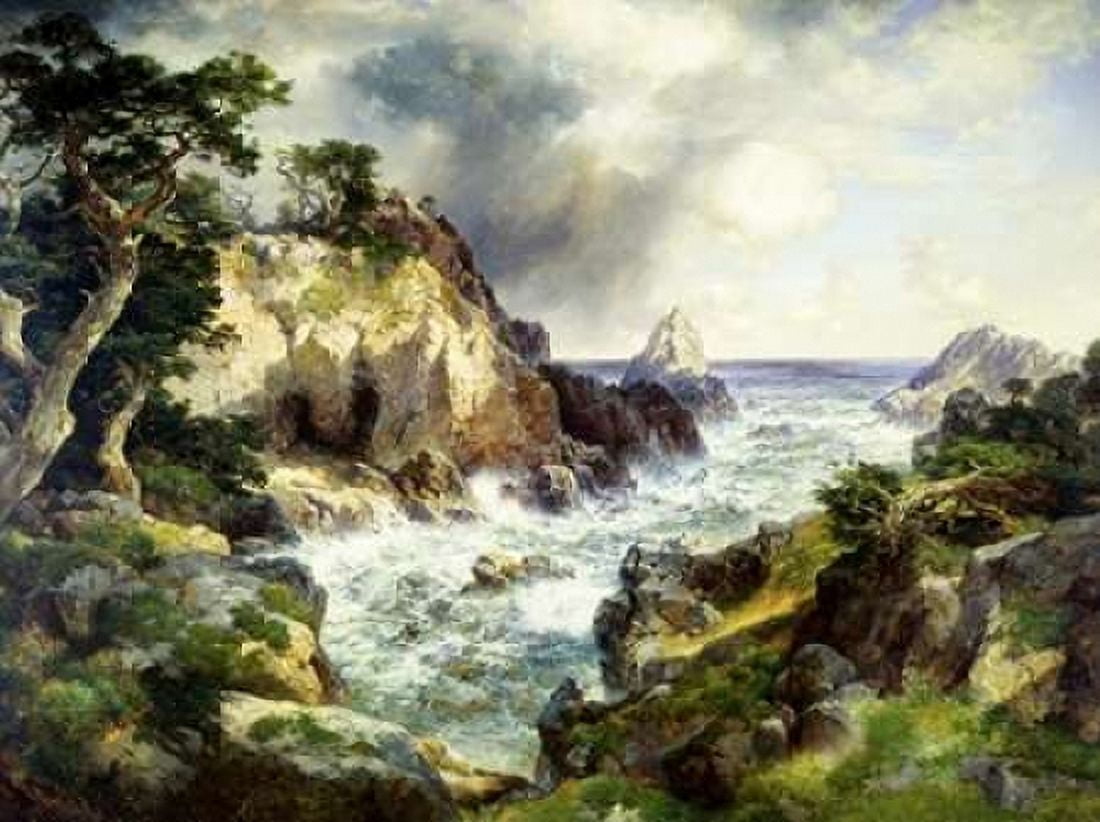 Point Lobos Monterey California Canvas Art - Thomas Moran (18 x 24)