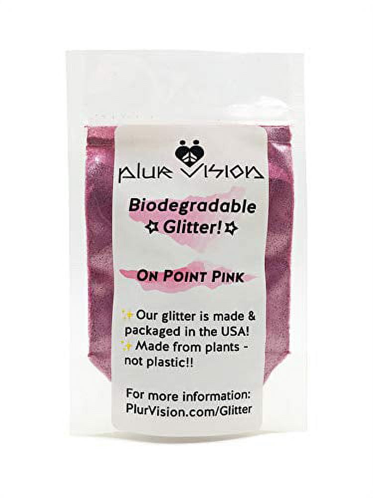 On Point Pink Biodegradable Glitter 1/2 Ounce - Made from Plant ...