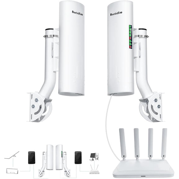 Point to Point Starlink Internet Long Range Extender with WiFi 6 Router for Starlink Router, Wireless WiFi Bridge for Starlink, 5.8GHz with 18dBi High Gain Antenna