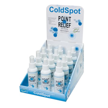 Point Relief ColdSpot spray, 4 ounce, 12 pc dispenser w/display box