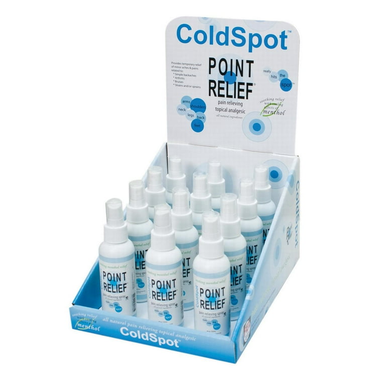 Point Relief ColdSpot Lotion - Retail Display with 12 x 3 oz Roll-on Applicator Point Relief ColdSpot Lotion - Retail Display with 12 x 3 oz Roll-on Applicator