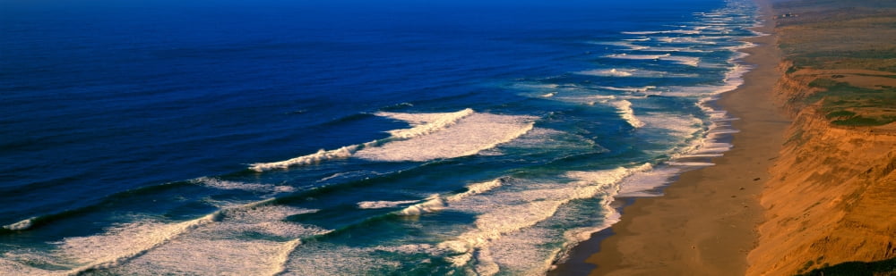 Point Reyes California Canvas Art - Panoramic Images (12 x 39)