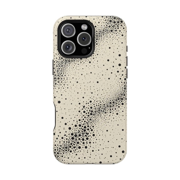 Point Spread Magnetic Tough Phone Case, Modern Dot Pattern Dual Layer Protective Cover Compatible with iPhone 15 Plus