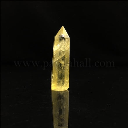 Point Tower Natural Citrine Home Display Decoration Healing Stone Wands for Reiki Chakra Meditation Therapy Decos Hexagon Prism 50~60mm