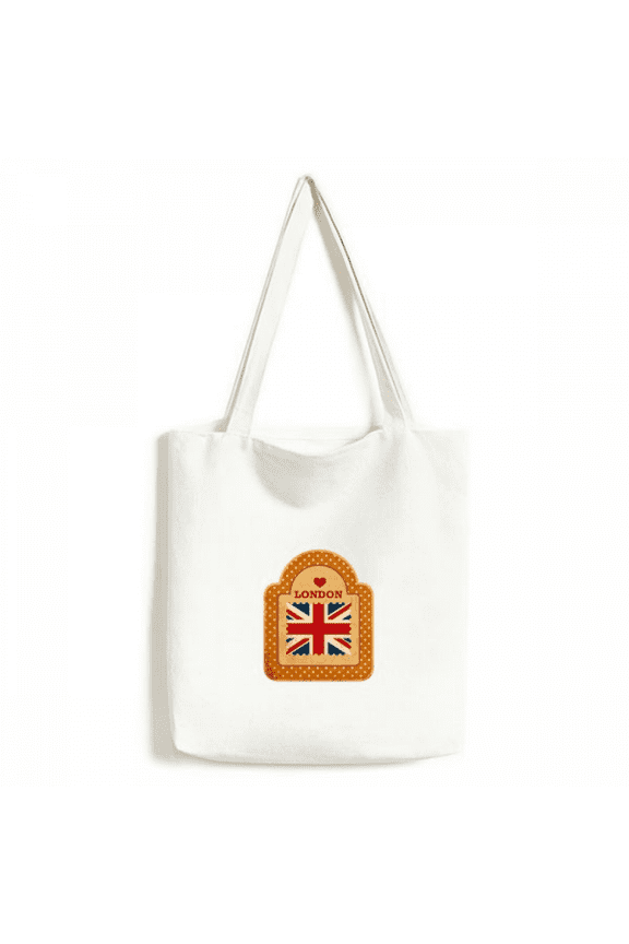 London Stamp Union Jack Tote Canvas Bag Shopping Satchel Casual Handbag