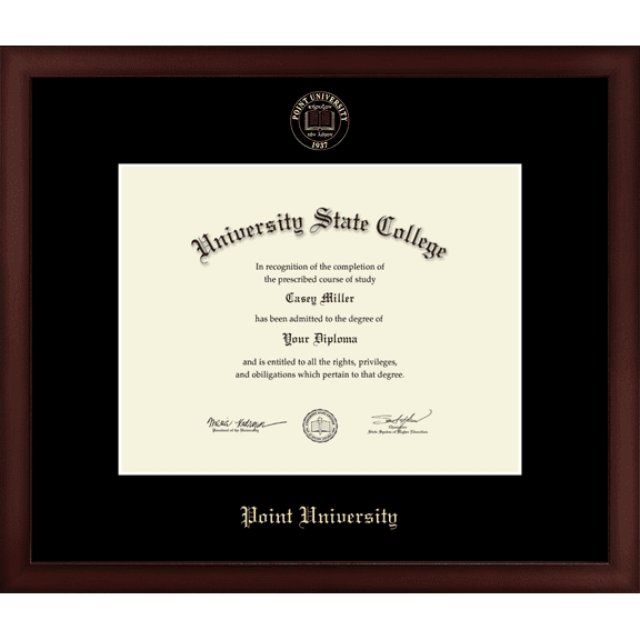 Point University Diploma Frame, Document Size 11" x 8.5"