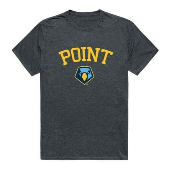 Point University Skyhawks Arch T-Shirt, Heather Charcoal - Large
